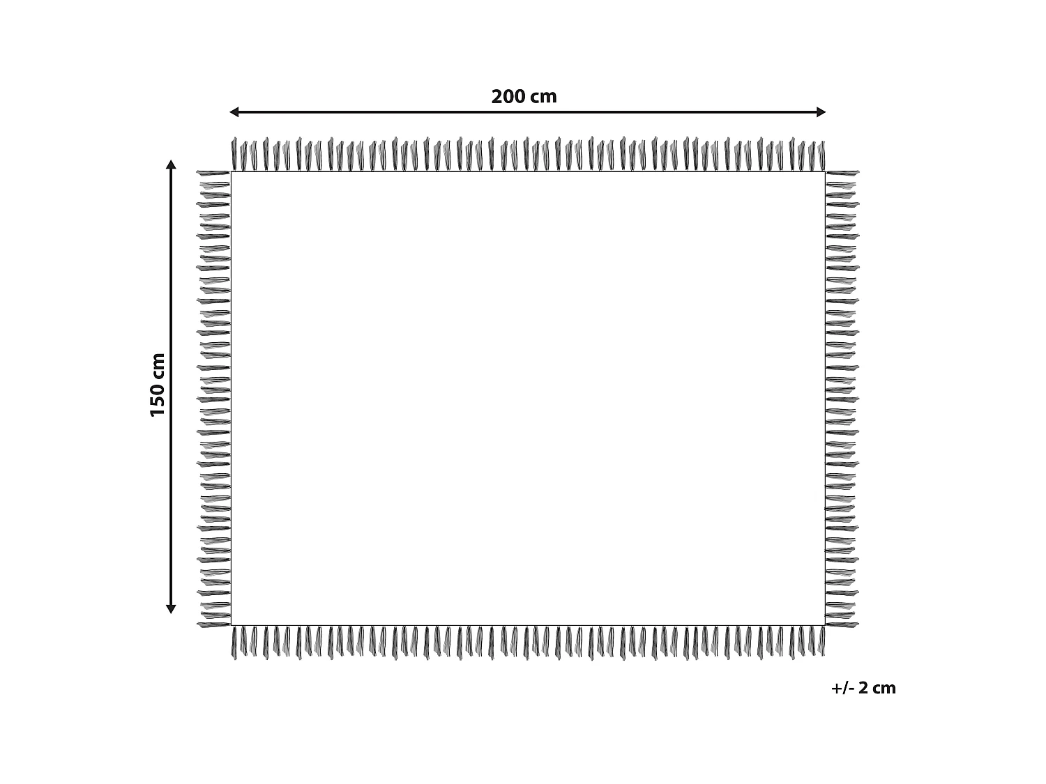Tagesdecke Baumwolle helles Grau 150x200 cm mit Fransen modern Yerbent