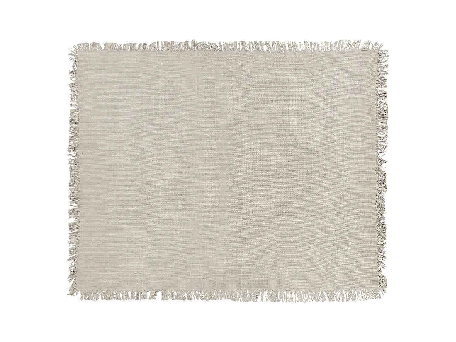 Tagesdecke Baumwolle helles Grau 150x200 cm mit Fransen modern Yerbent
