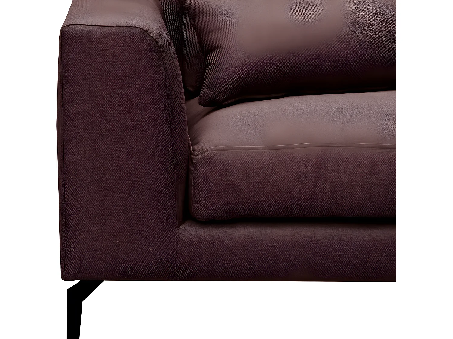 Luxe 5-zits hoekbank BERGAMO van stof, chocolade, met massief houten frame