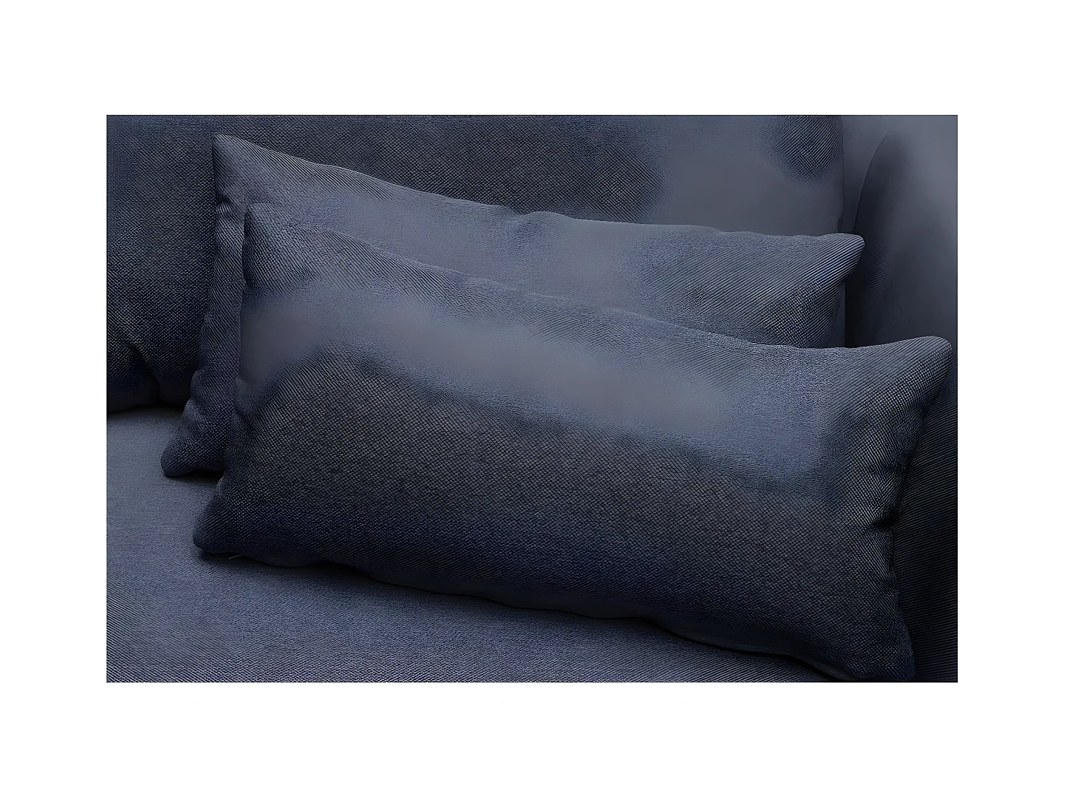 Hoekbank van luxe stof met 5 zitplaatsen BERGAMO donkergrijs met massief houten frame