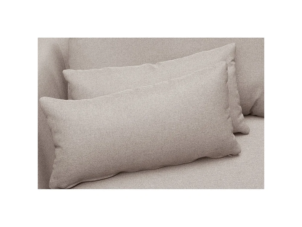 Canapé d'angle gauche 5 places en tissu beige BERGAMO