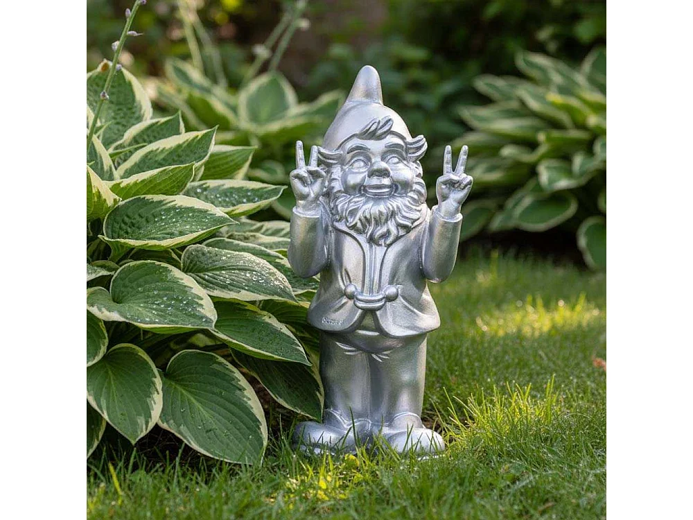 Nain de jardin en résine 13 x 11 x 31 cm Peace