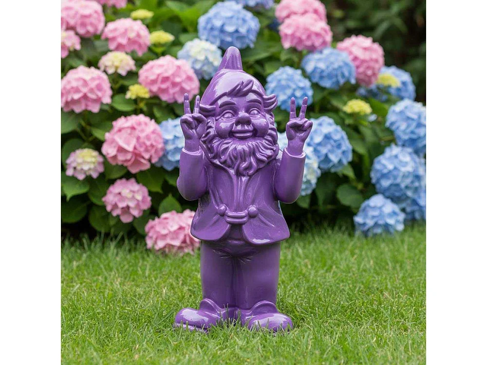 Nain de jardin en résine 13 x 11 x 31 cm Peace