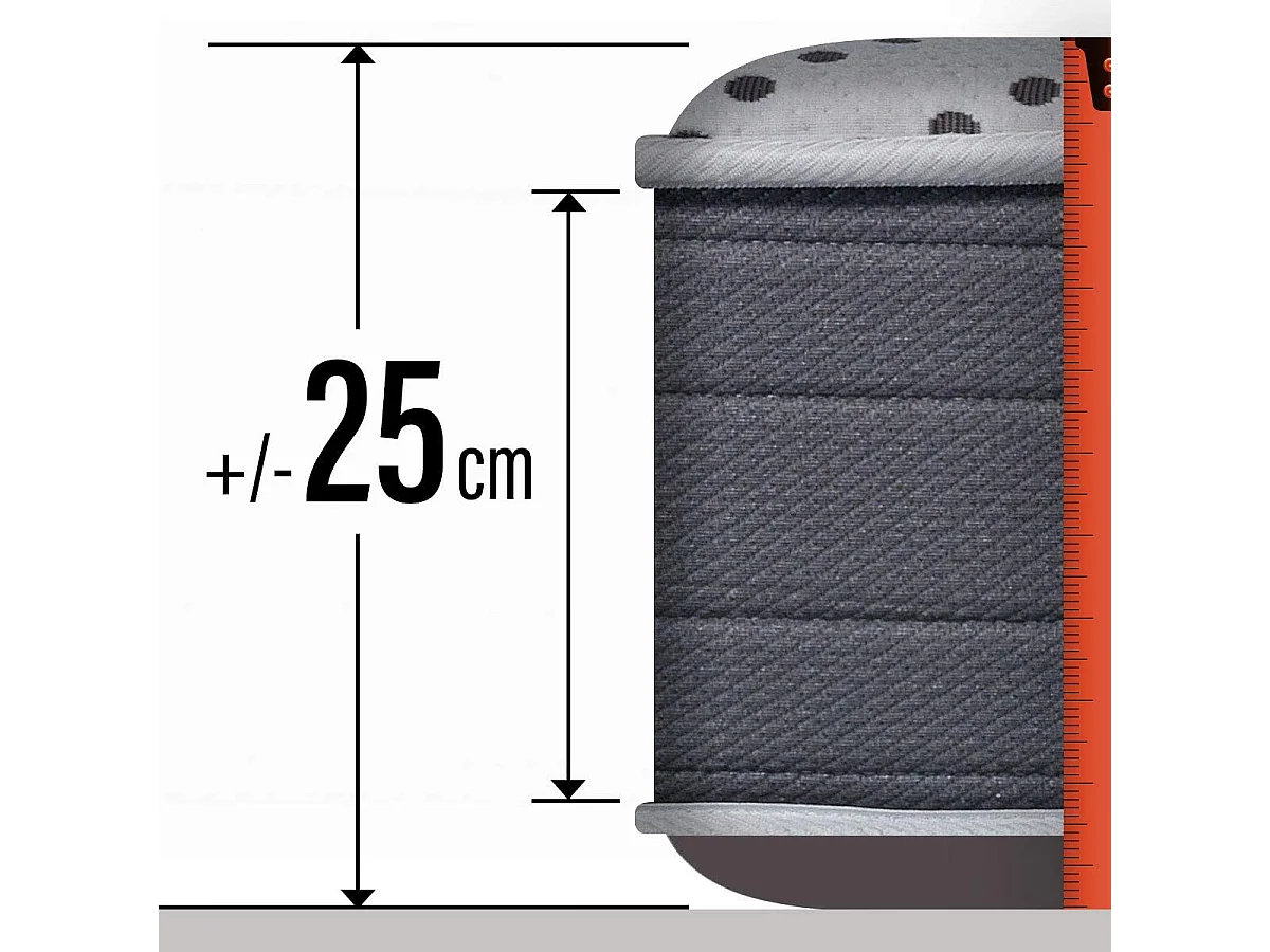 Colchón de 90 x 200 cm de espuma HR y viscoelástica de 25 cm - ILIRIA de PIKOLIN