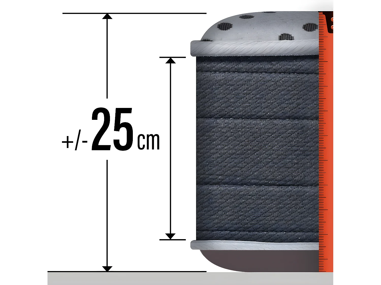 Colchón 180x200cm | PIKOLIN Iliria Enrollado | Espuma HR+Visco | 24cm