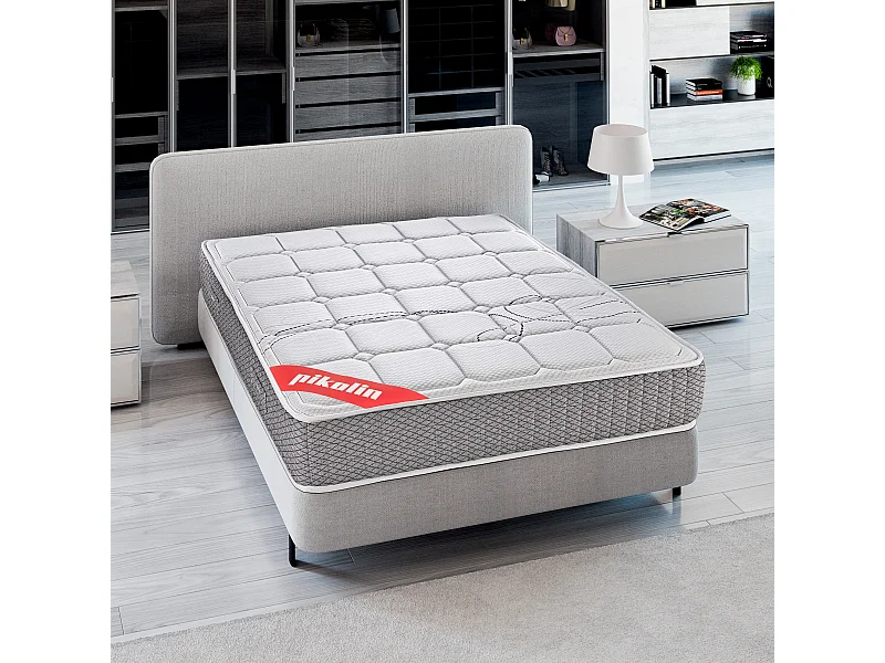 Colchão 90 x 190 cm | PIKOLIN Troas | Molas Ensacadas + Visco | 27 cm | Enrolado | Reversível