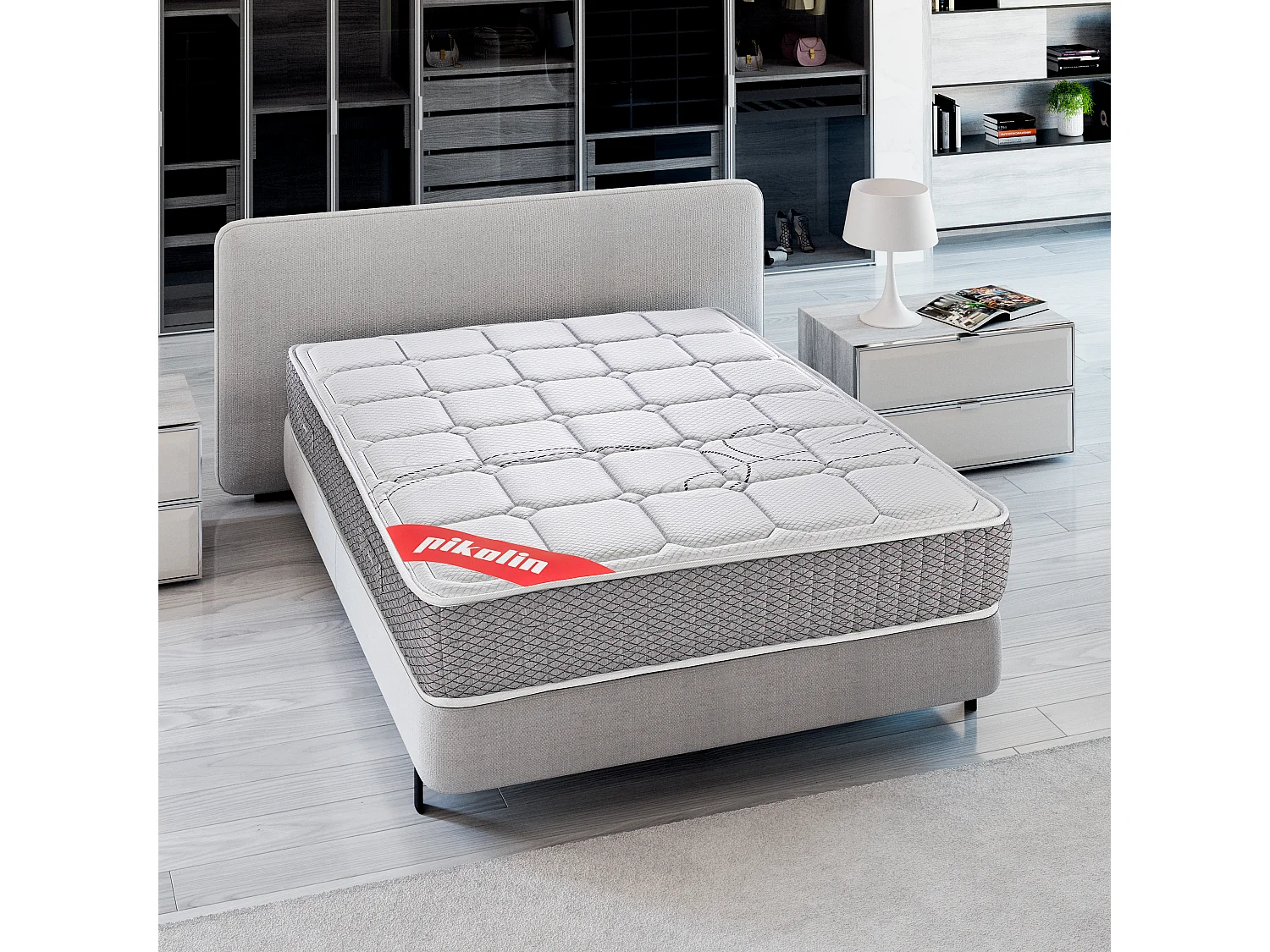 Colchão 150 x 190 cm | PIKOLIN Troas | Molas Ensacadas + Visco | 27 cm | Enrolado | Reversível