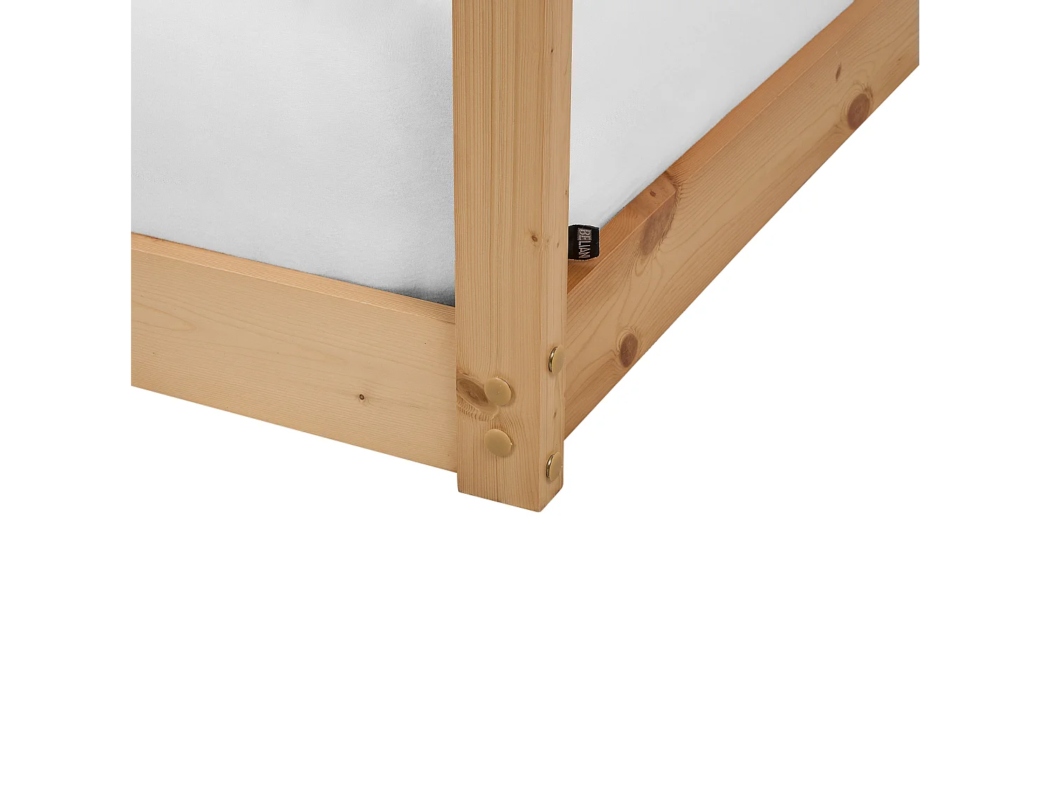 Łóżko piętrowe Domek Drewno sosnowe LABATUT 90 x 200 cm Jasnobrązowy