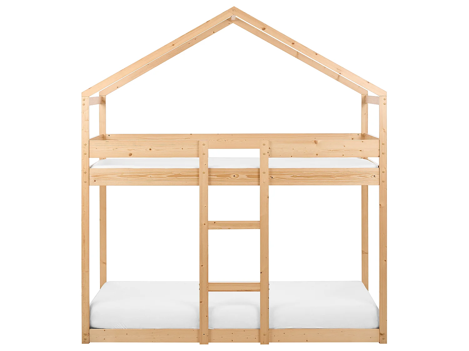 Letto a castello casa Legno di pino LABATUT 90 x 200 cm Marrone chiaro