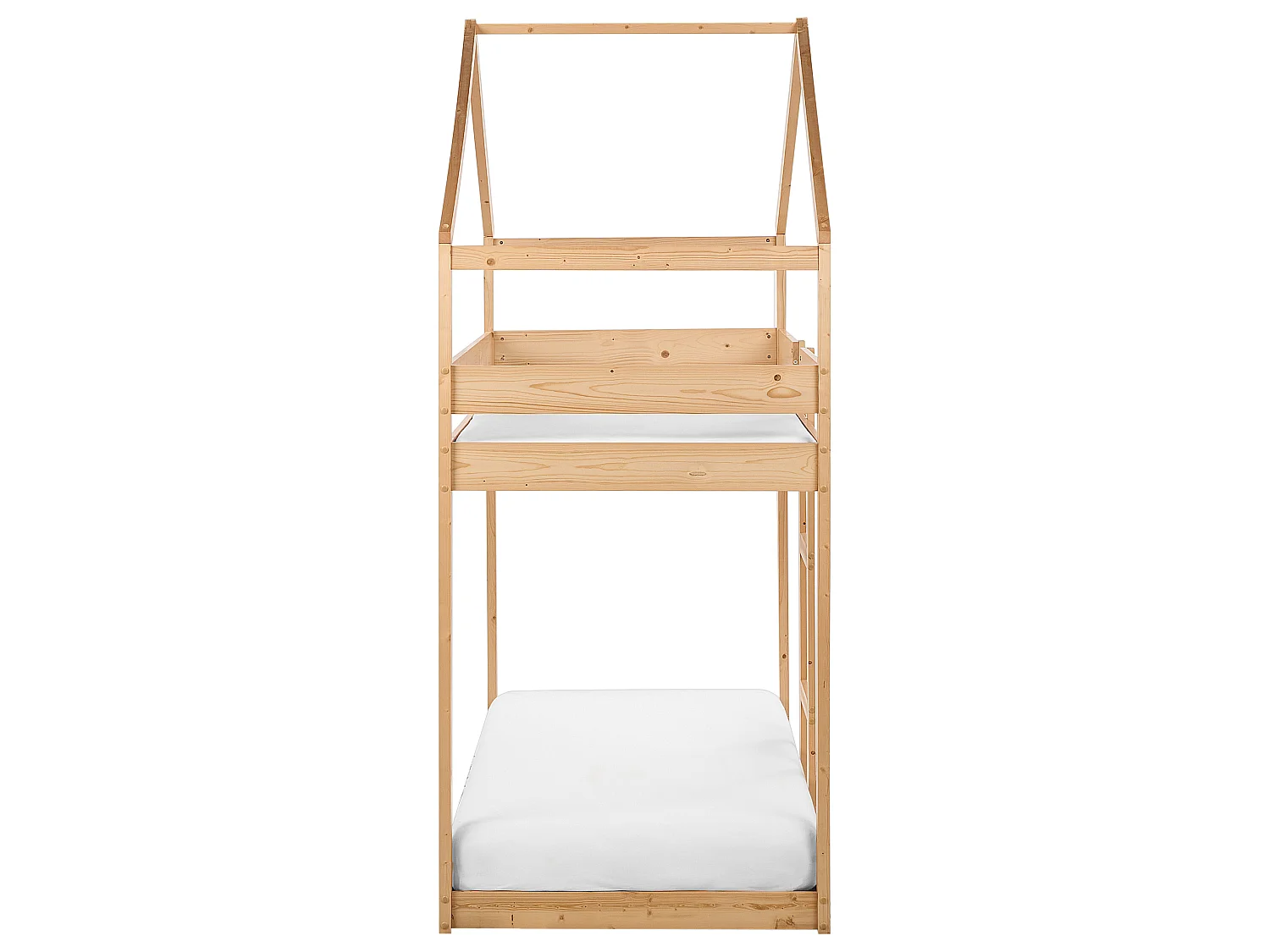 Letto a castello casa Legno di pino LABATUT 90 x 200 cm Marrone chiaro