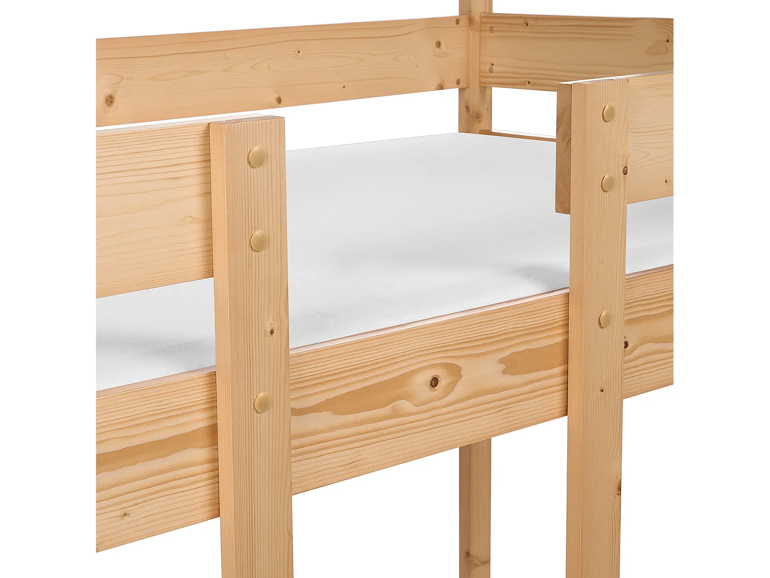 Letto a castello casa Legno di pino LABATUT 90 x 200 cm Marrone chiaro