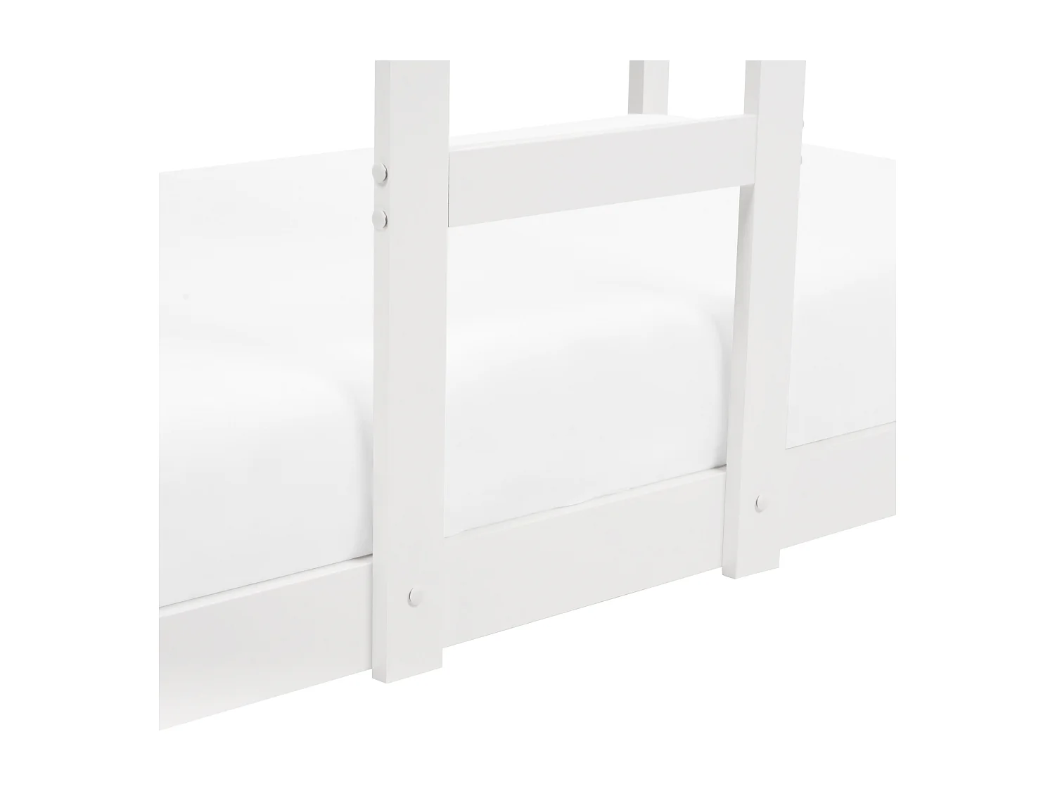 Lit superposé Maison Bois de pin LABATUT 90 x 200 cm Blanc