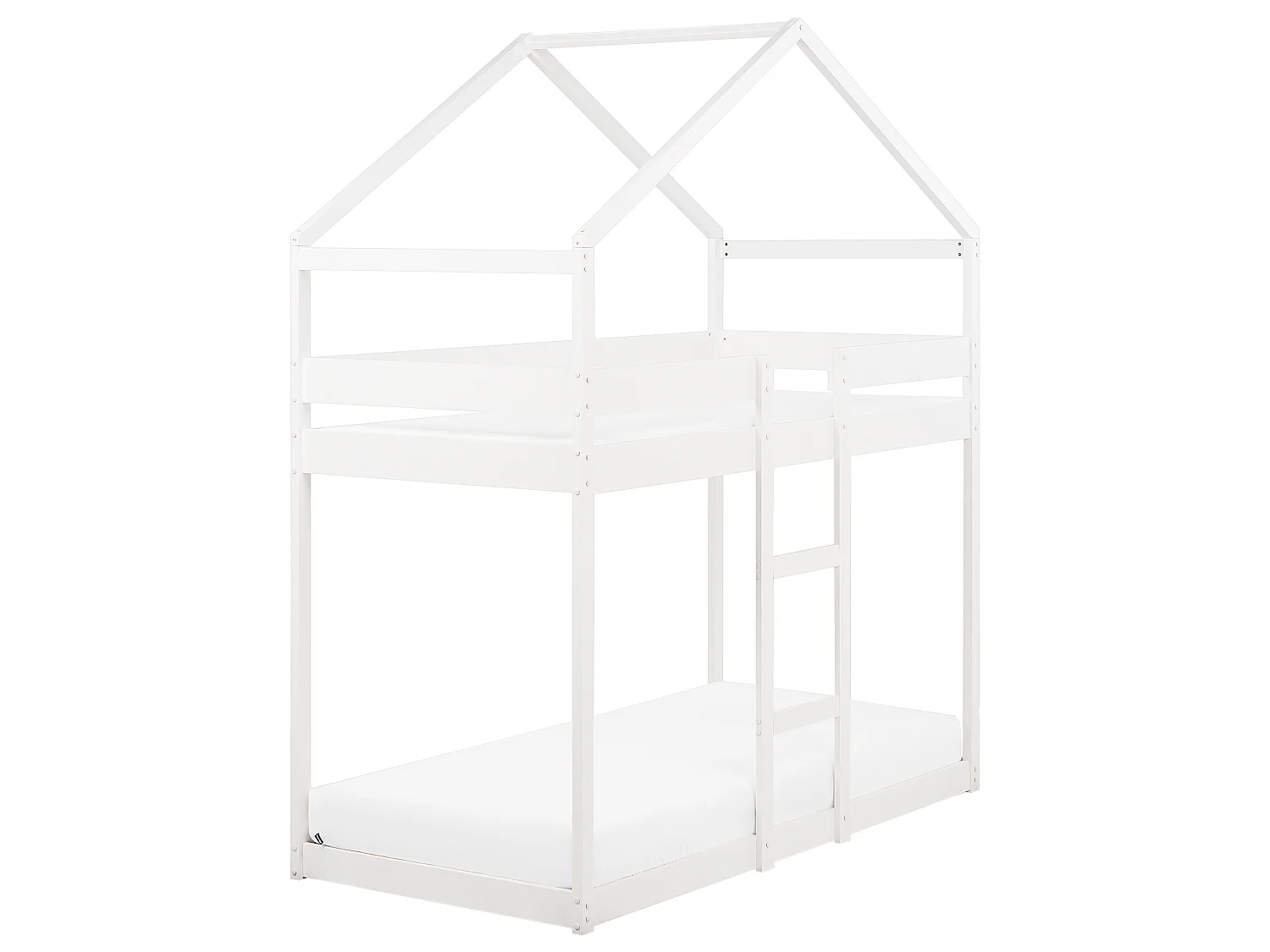 Letto a castello casa Legno di pino LABATUT 90 x 200 cm Bianco