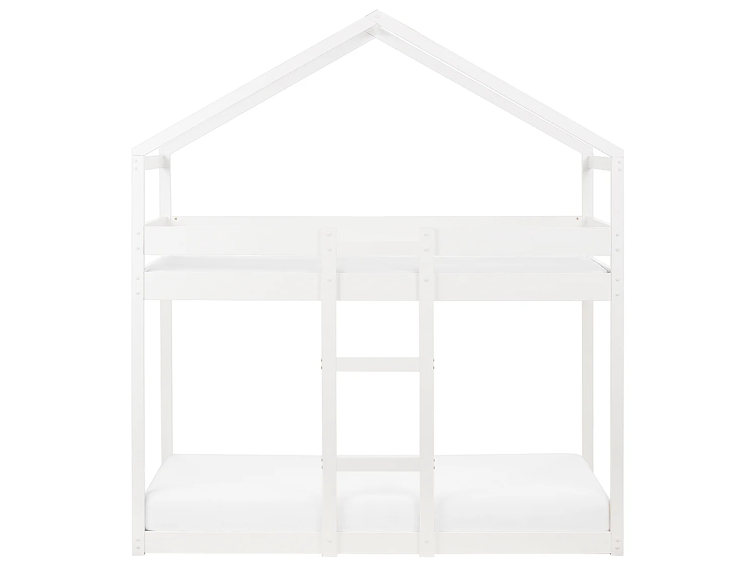 Letto a castello casa Legno di pino LABATUT 90 x 200 cm Bianco