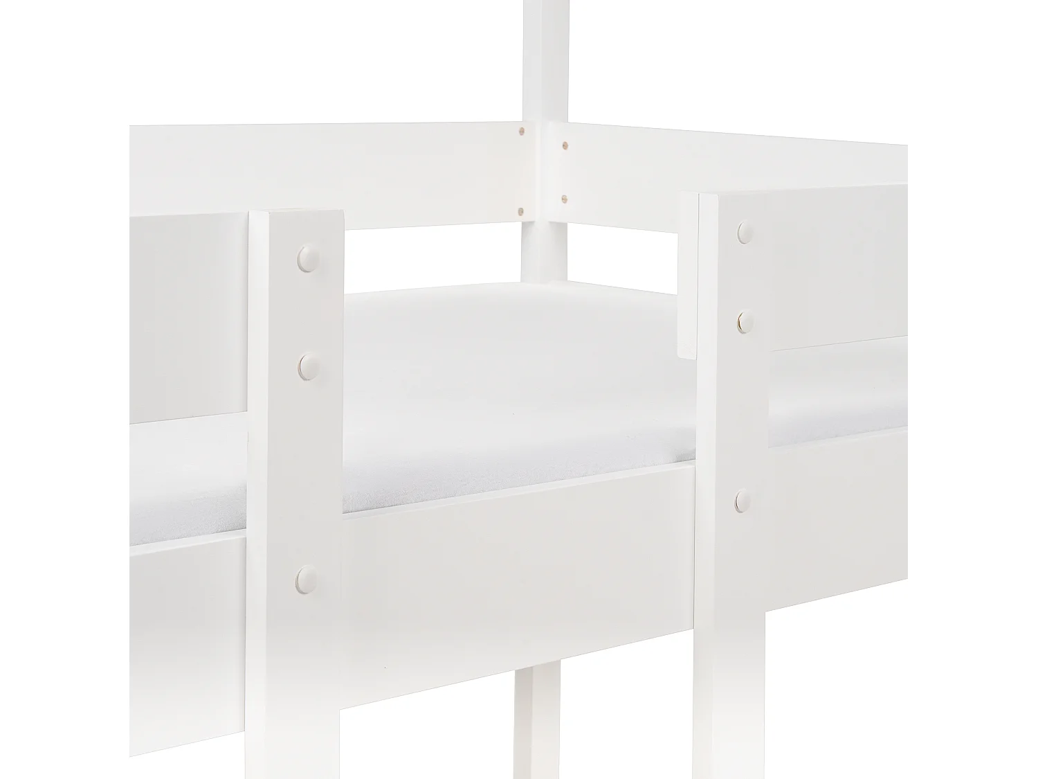 Letto a castello casa Legno di pino LABATUT 90 x 200 cm Bianco
