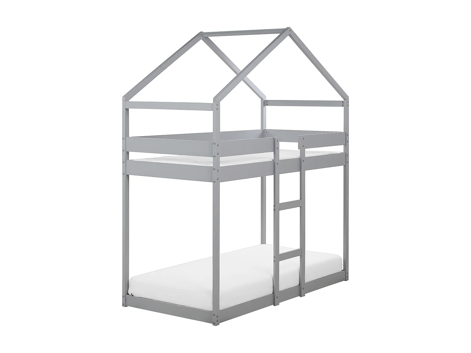 Hoogslaper Huis Dennenhout LABATUT 90 x 200 cm Grijs