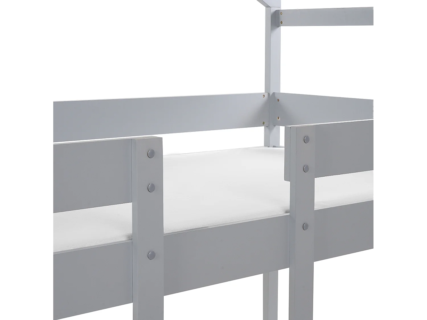 Letto a castello casa Legno di pino LABATUT 90 x 200 cm Grigio