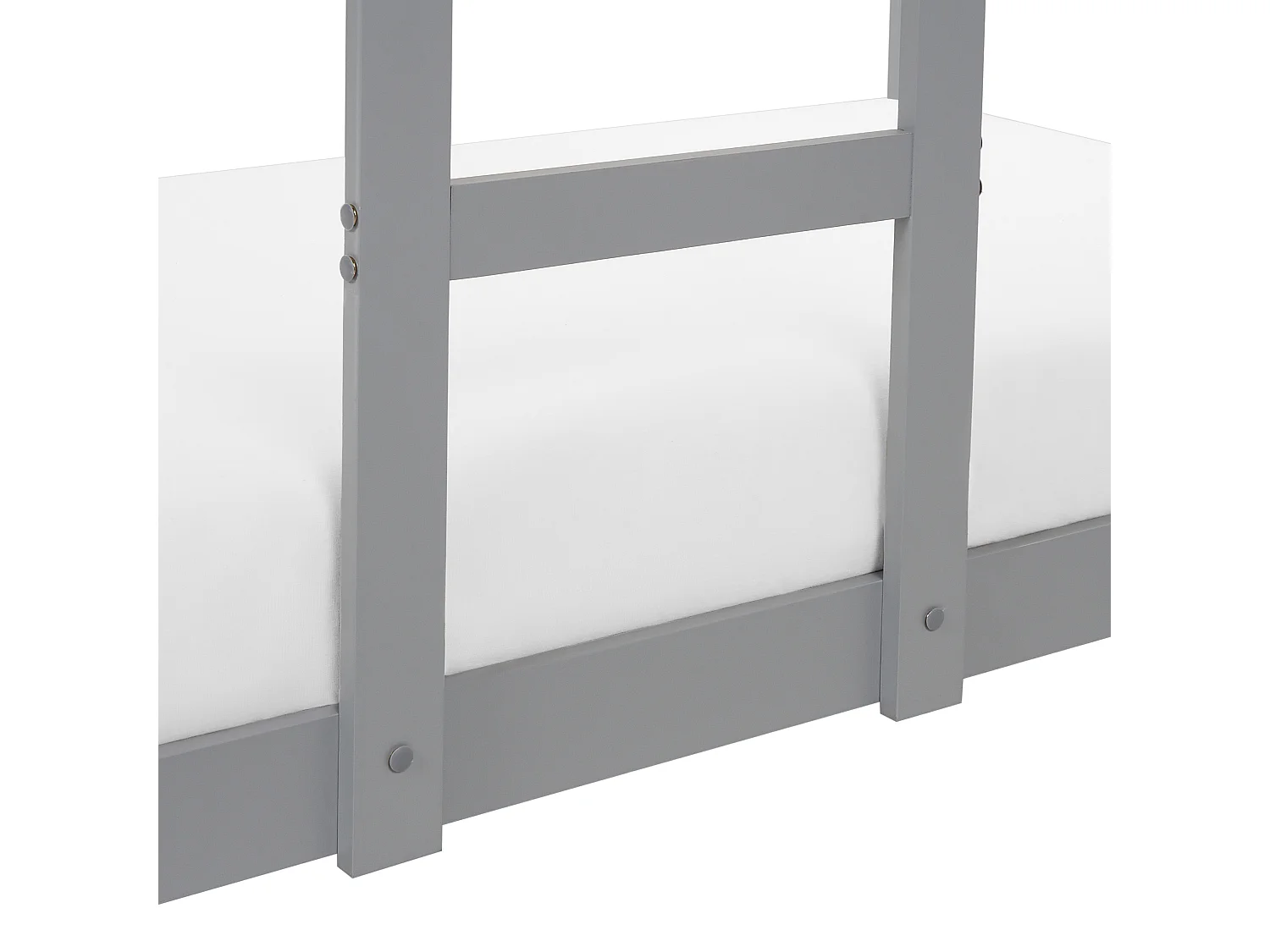 Bunk Bed House Pine Wood LABATUT 90 x 200 cm (EU Single) Grey