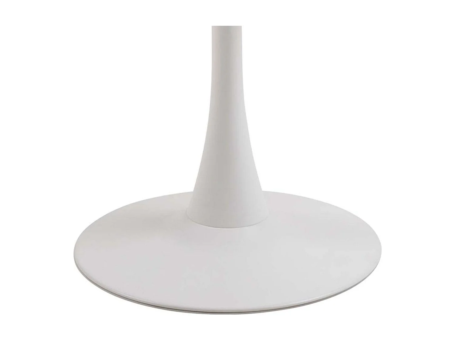 Table à manger ronde en céramique et pied tulipe en métal L90 - MARSA