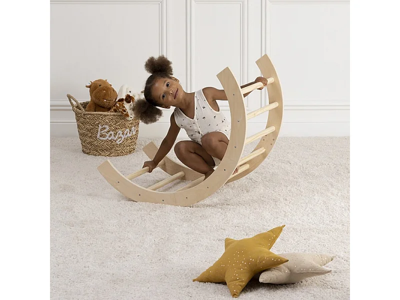 Arche d'escalade en bois marron 41x81x50 cm