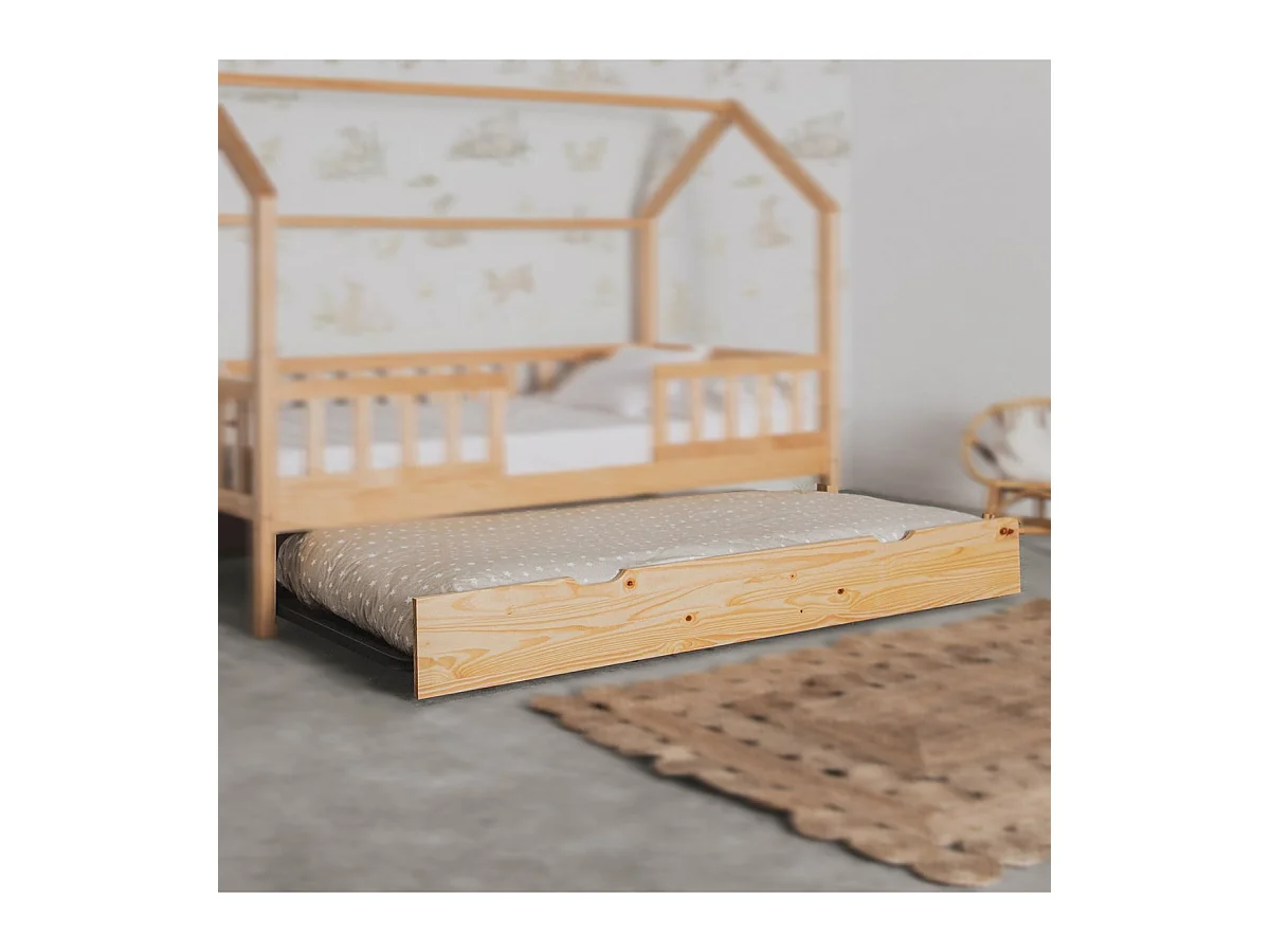 Letto apribile e elevabile legno pino 90x190cm