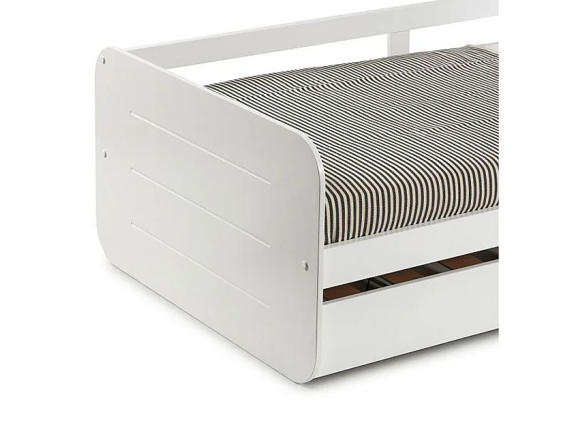 Cama nido con arrastre MDF blanco 90x190cm