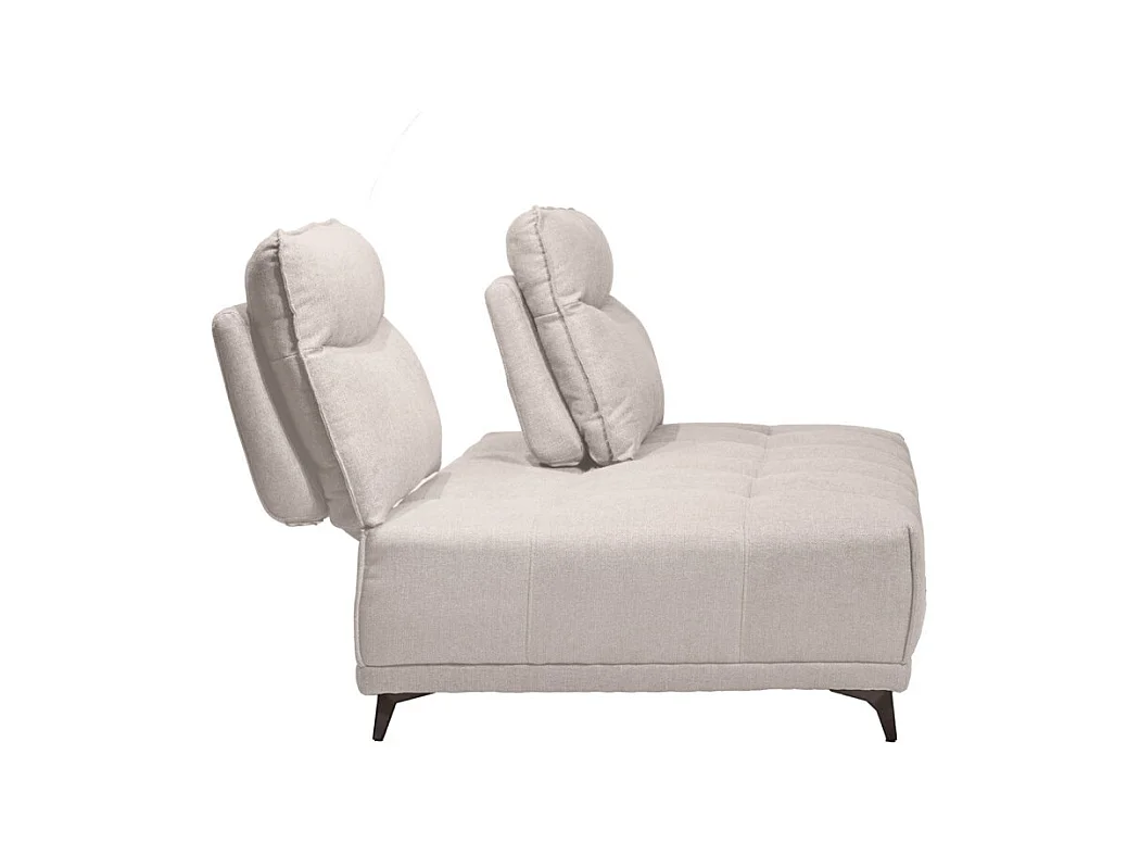 Chauffeuse double canapé modulable tissu beige dossier réglable - GINA