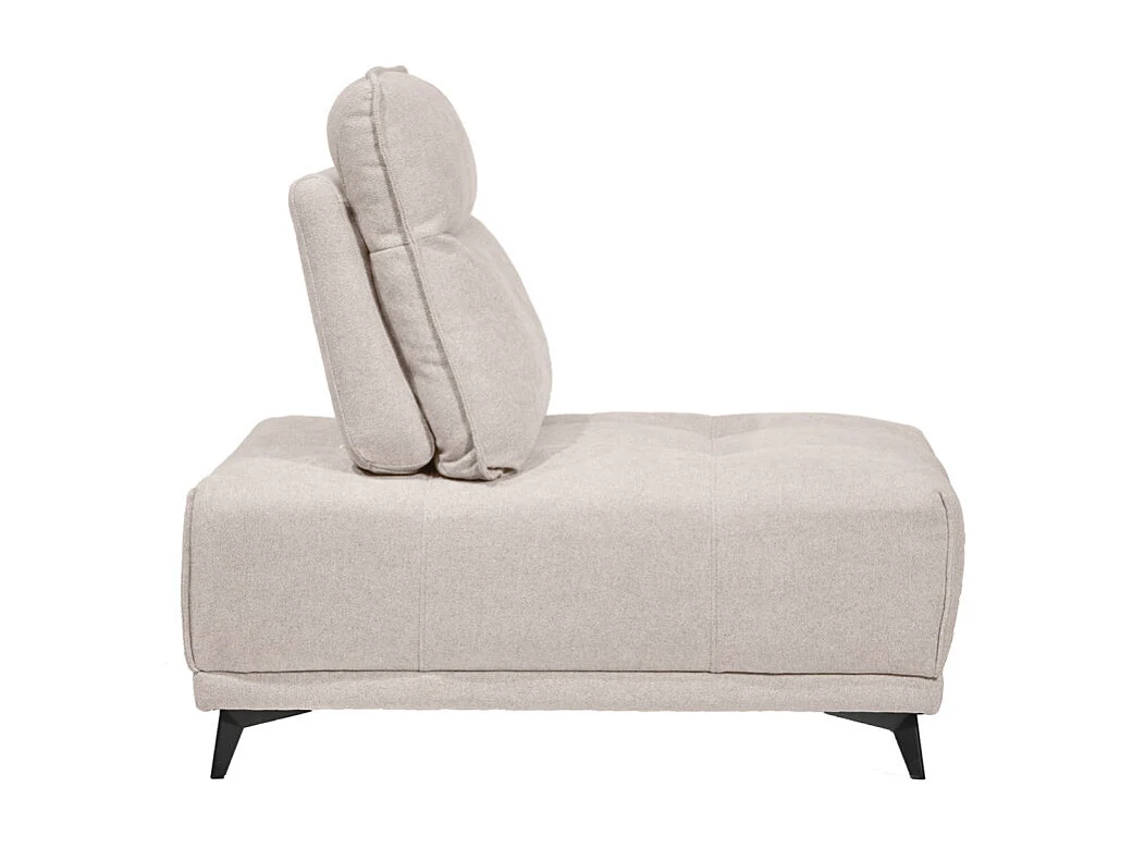 Chauffeuse pour canapé modulable tissu beige dossier réglable - GINA
