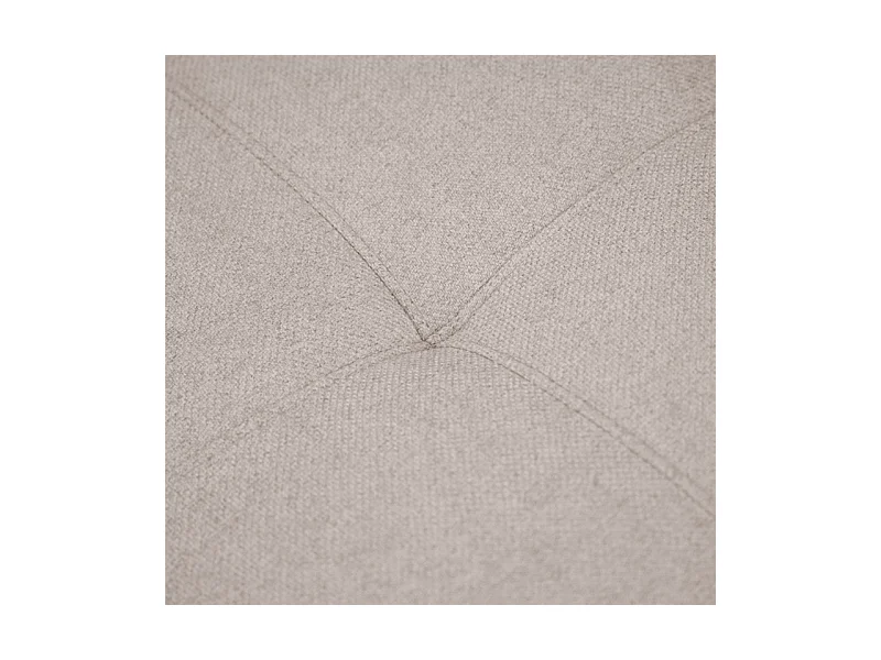 Pouf pour canapé modulable en tissu beige pieds gris anthracite - GINA