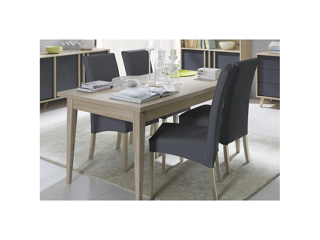 Table à manger MALMO 160 cm pour 6 personnes – Chêne Sonoma