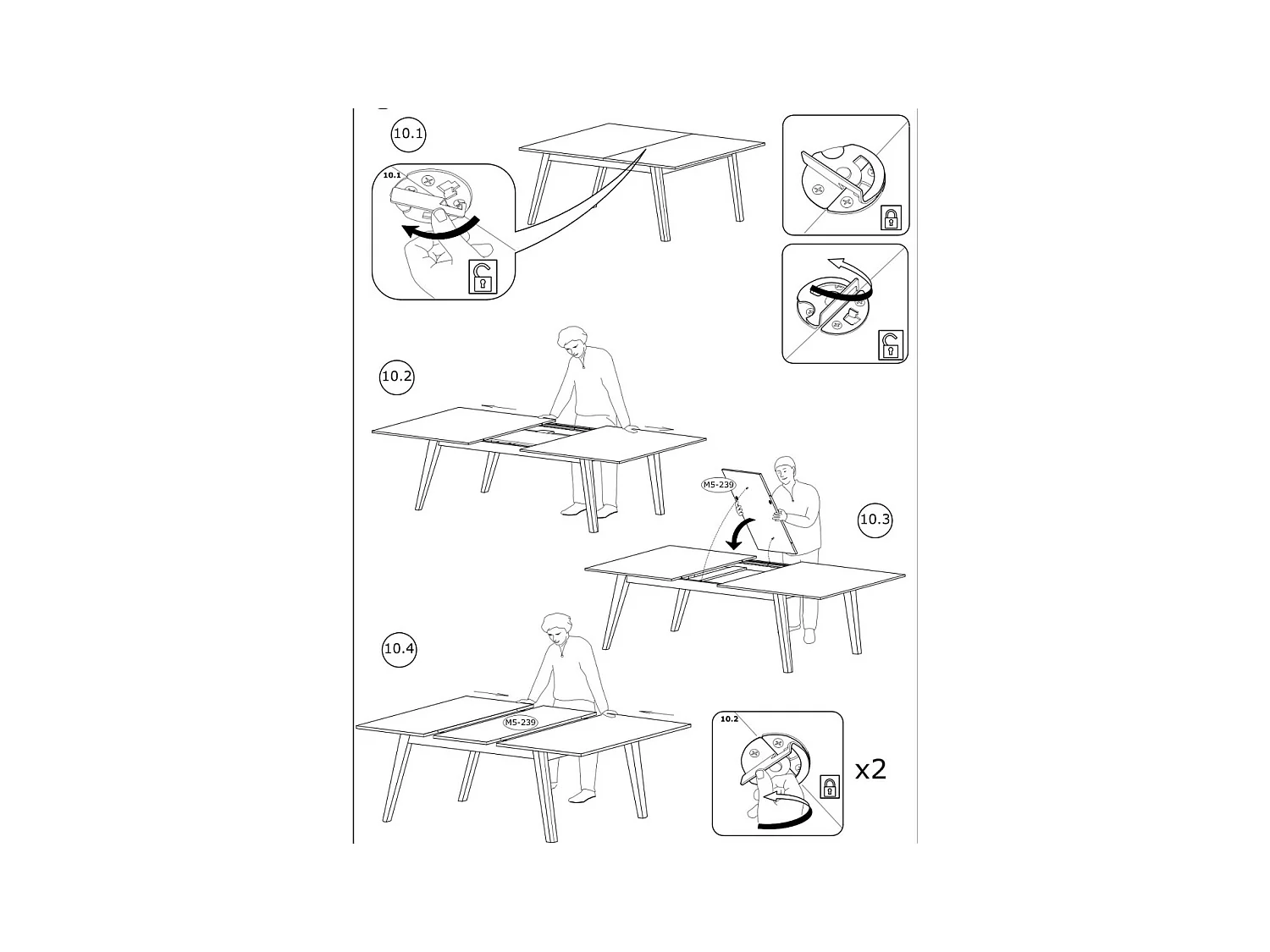 Uitschuifbare eettafel MALMO in lichte eiken kleur