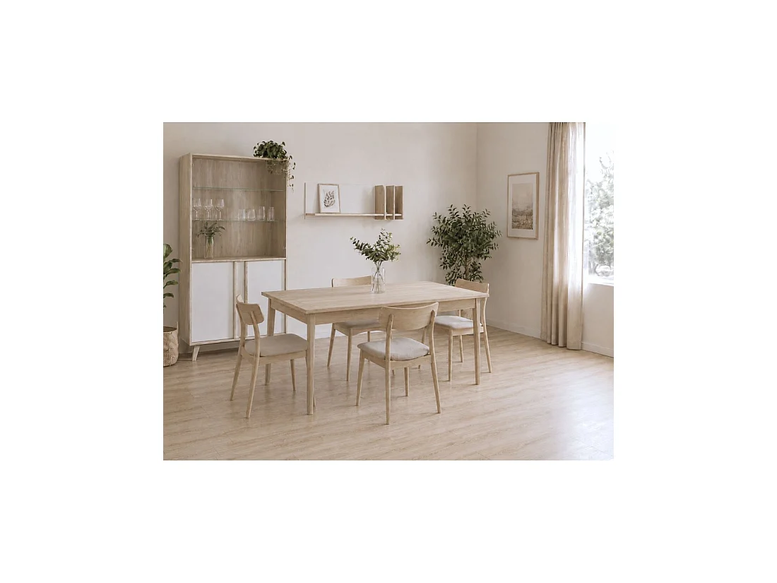 Table à manger extensible MALMO 180 à 220 cm – Chêne clair