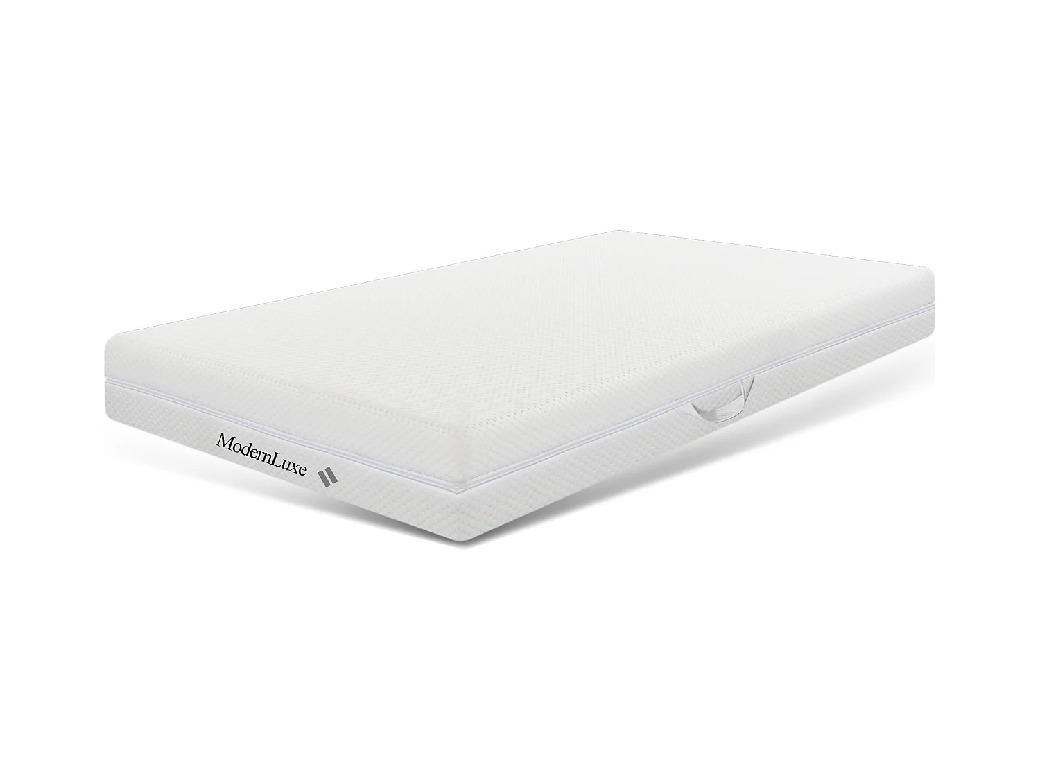 Matelas 90x200 cm mousse ép.20cm - dureté H3&H2 - en fibres lavable - Blanc