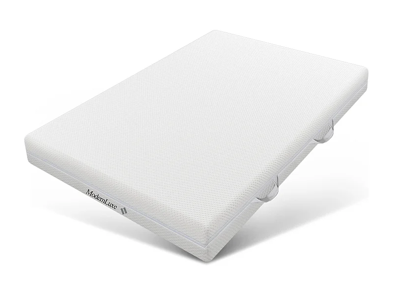 Materac 160x200 cm pianka gr. 20 cm - twardość H3&H2 - z włókien do prania - Biały