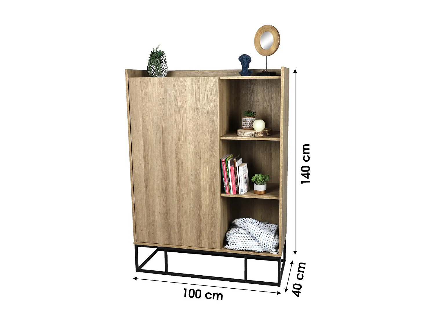 Buffet bas 100x40x140cm idéal pour les petits espaces