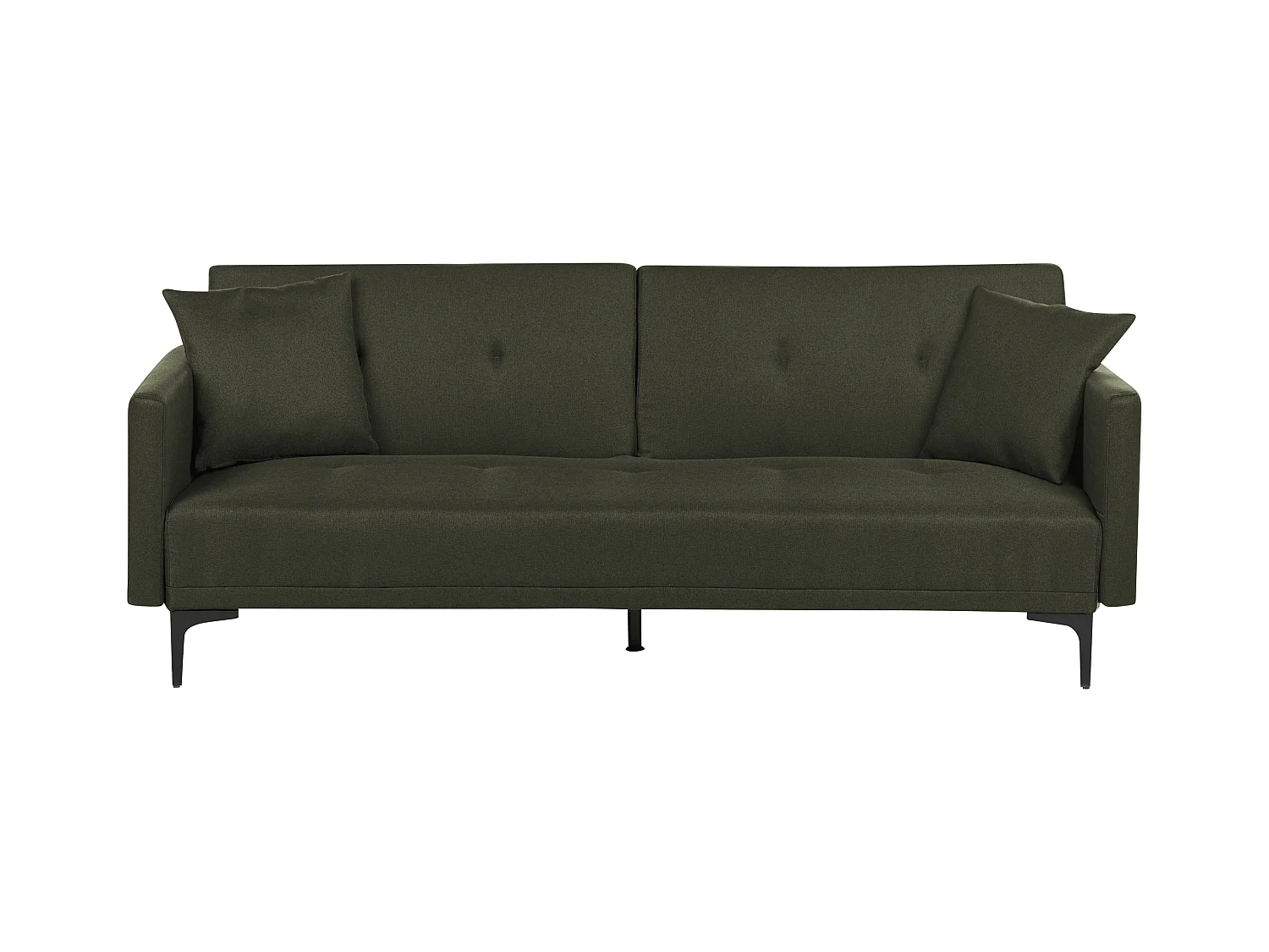 Canapé-lit 3 places LUCAN Tissu Vert foncé