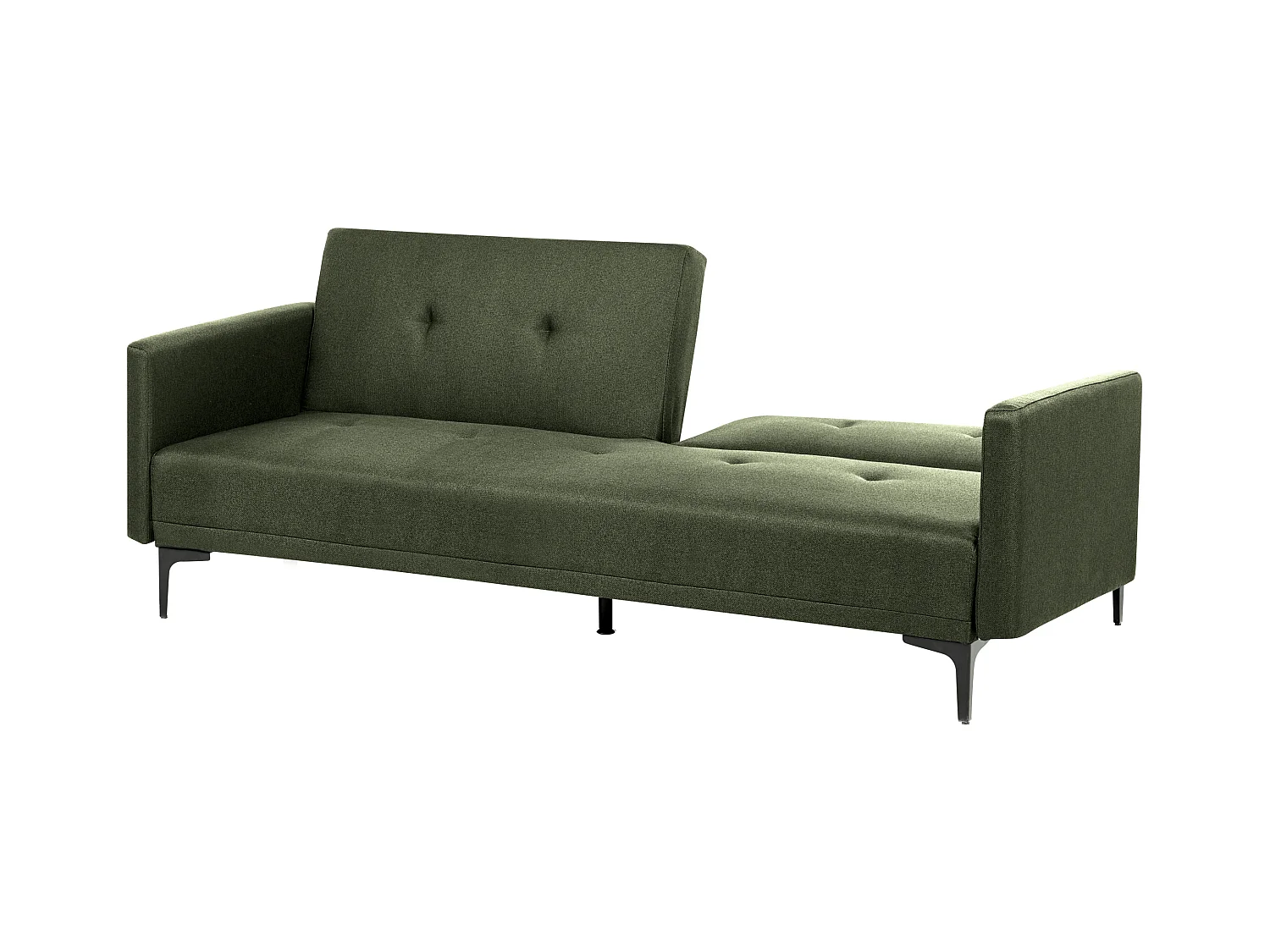 Canapé-lit 3 places LUCAN Tissu Vert foncé