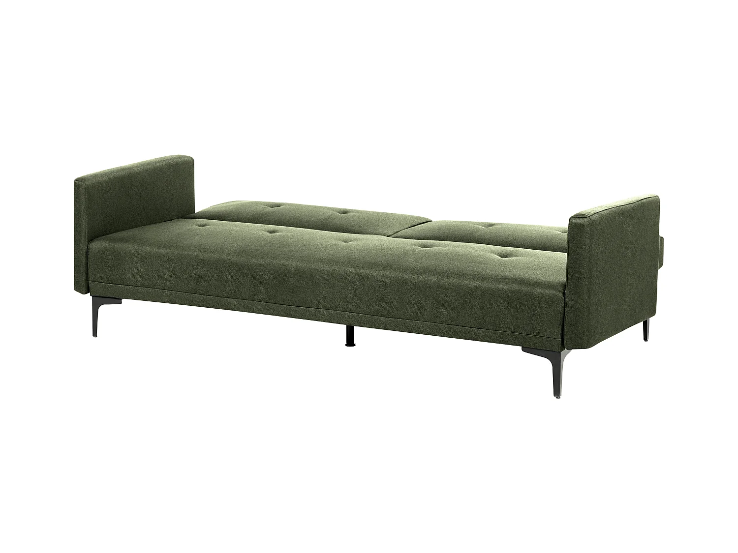 Canapé-lit 3 places LUCAN Tissu Vert foncé