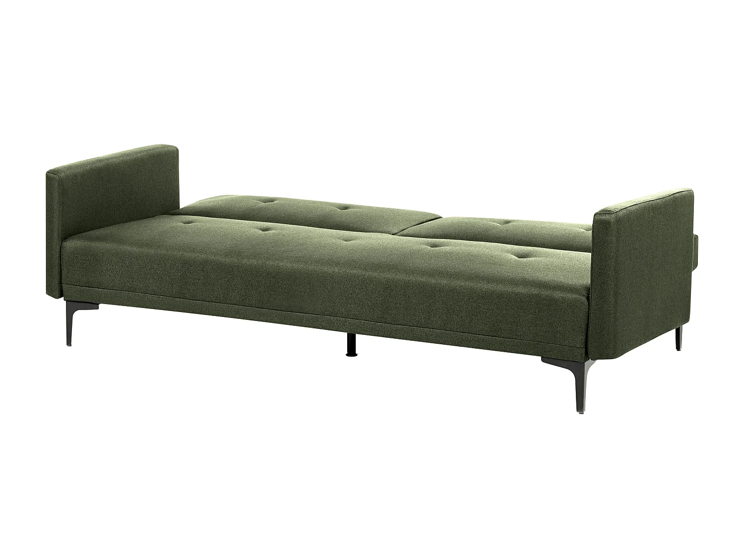 Sofá-cama LUCAN Tecido Verde escuro 3 lugares