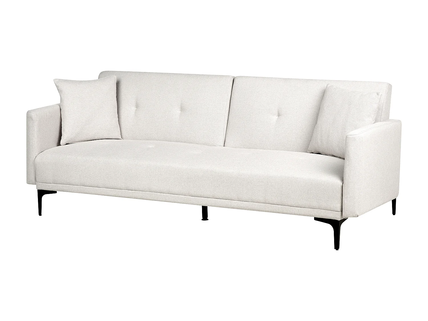 Slaapbank LUCAN Stof Lichtbeige 3-zitter