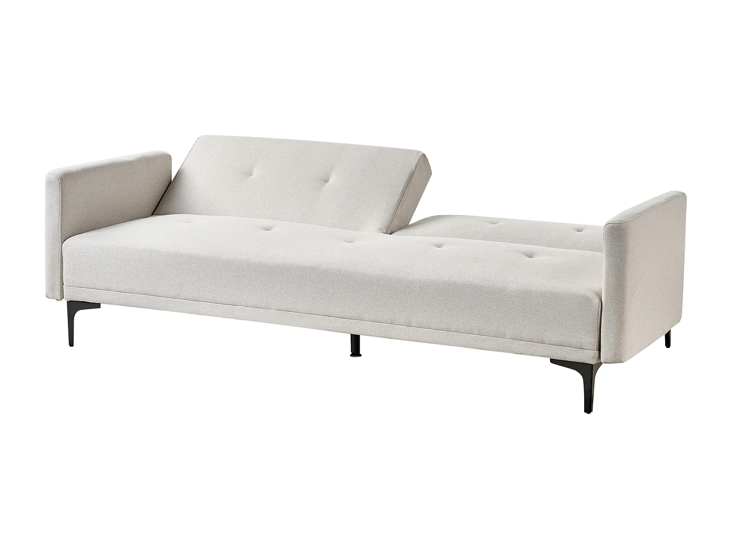 Slaapbank LUCAN Stof Lichtbeige 3-zitter