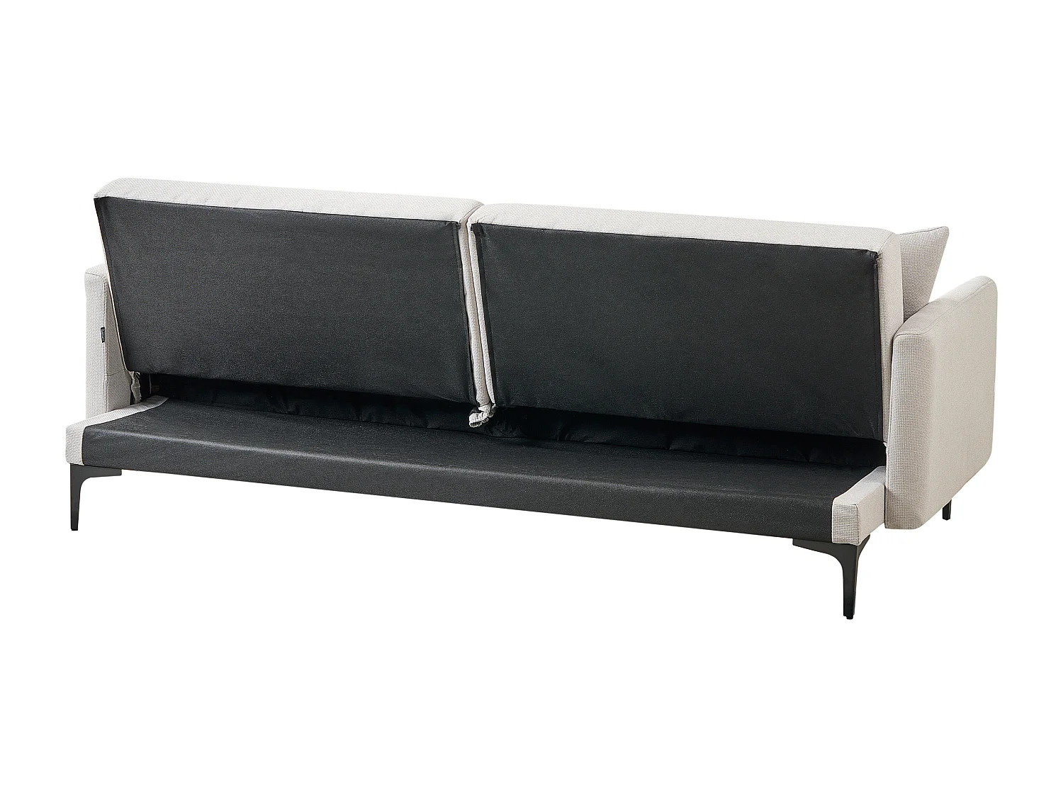 Slaapbank LUCAN Stof Lichtbeige 3-zitter