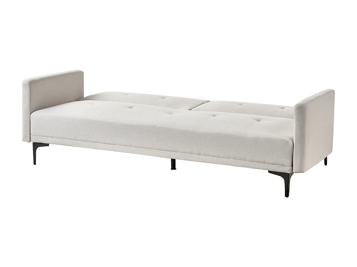 Divano letto LUCAN Tessuto Beige chiaro 3 posti