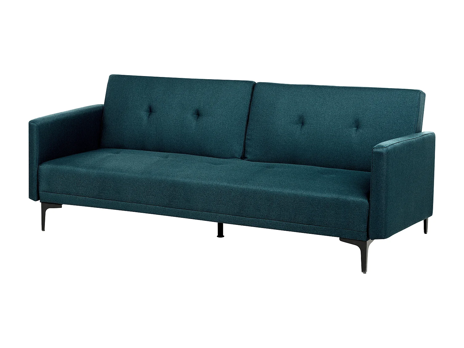 Divano letto LUCAN Tessuto Blu 3 posti