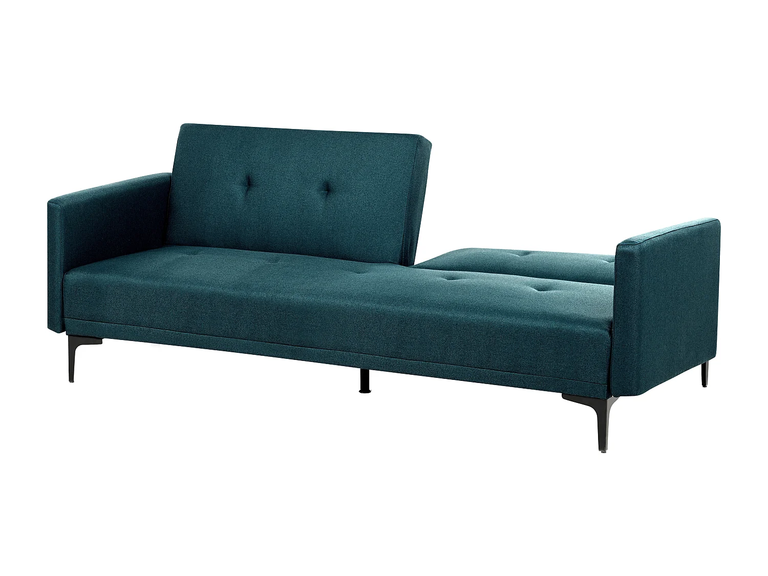 Divano letto LUCAN Tessuto Blu 3 posti