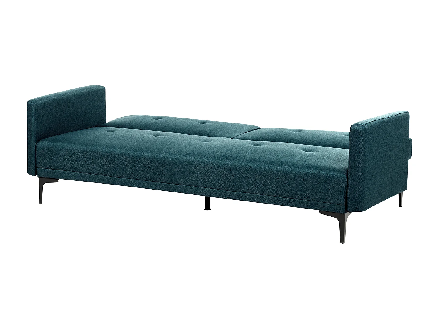 Divano letto LUCAN Tessuto Blu 3 posti