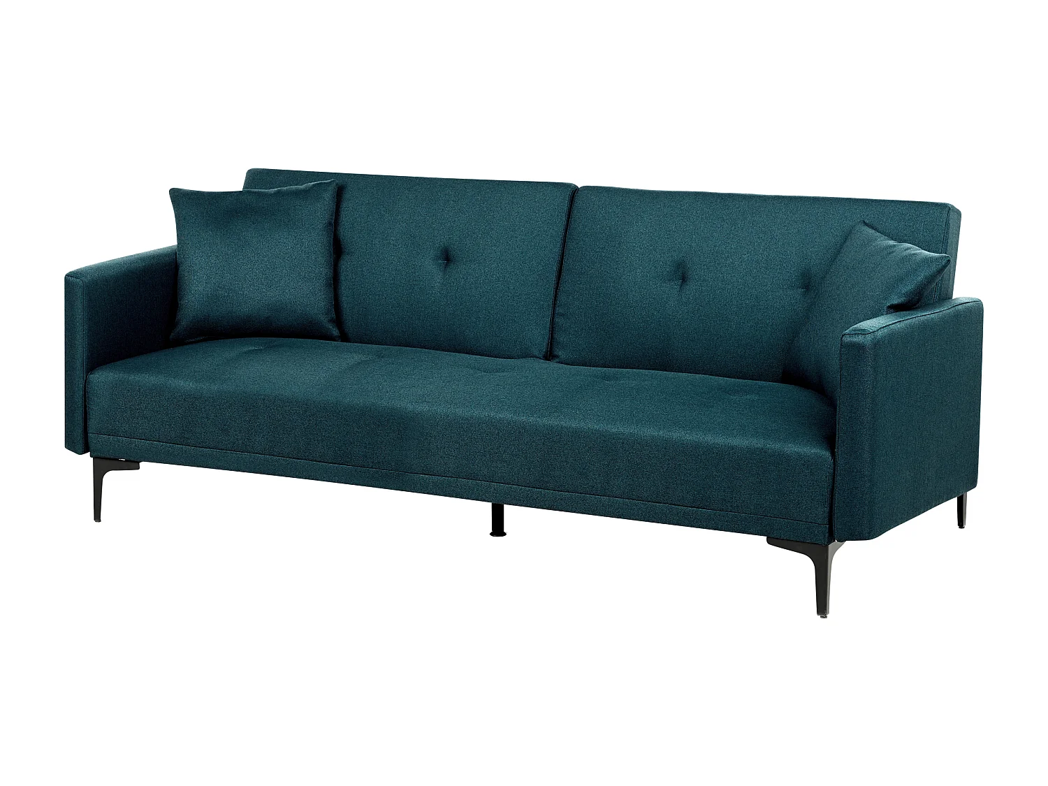 Schlafsofa LUCAN Stoff Blau 3-Sitzer
