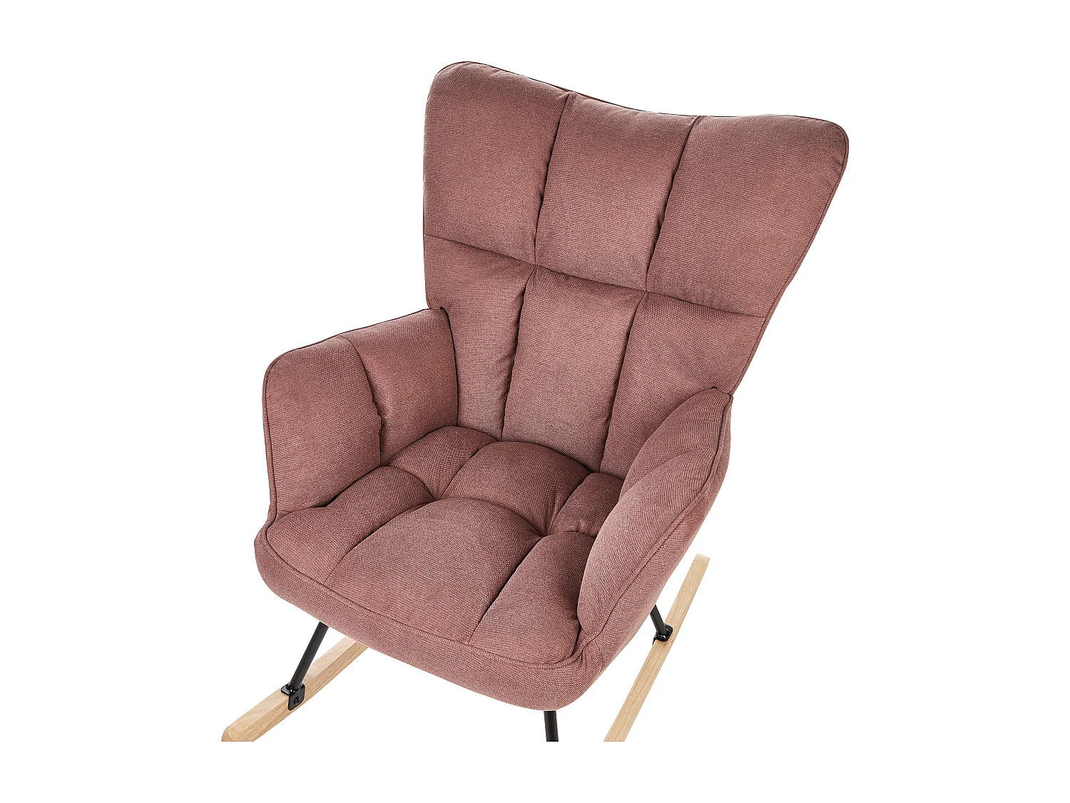 Fauteuil à bascule OULU Tissu Rose