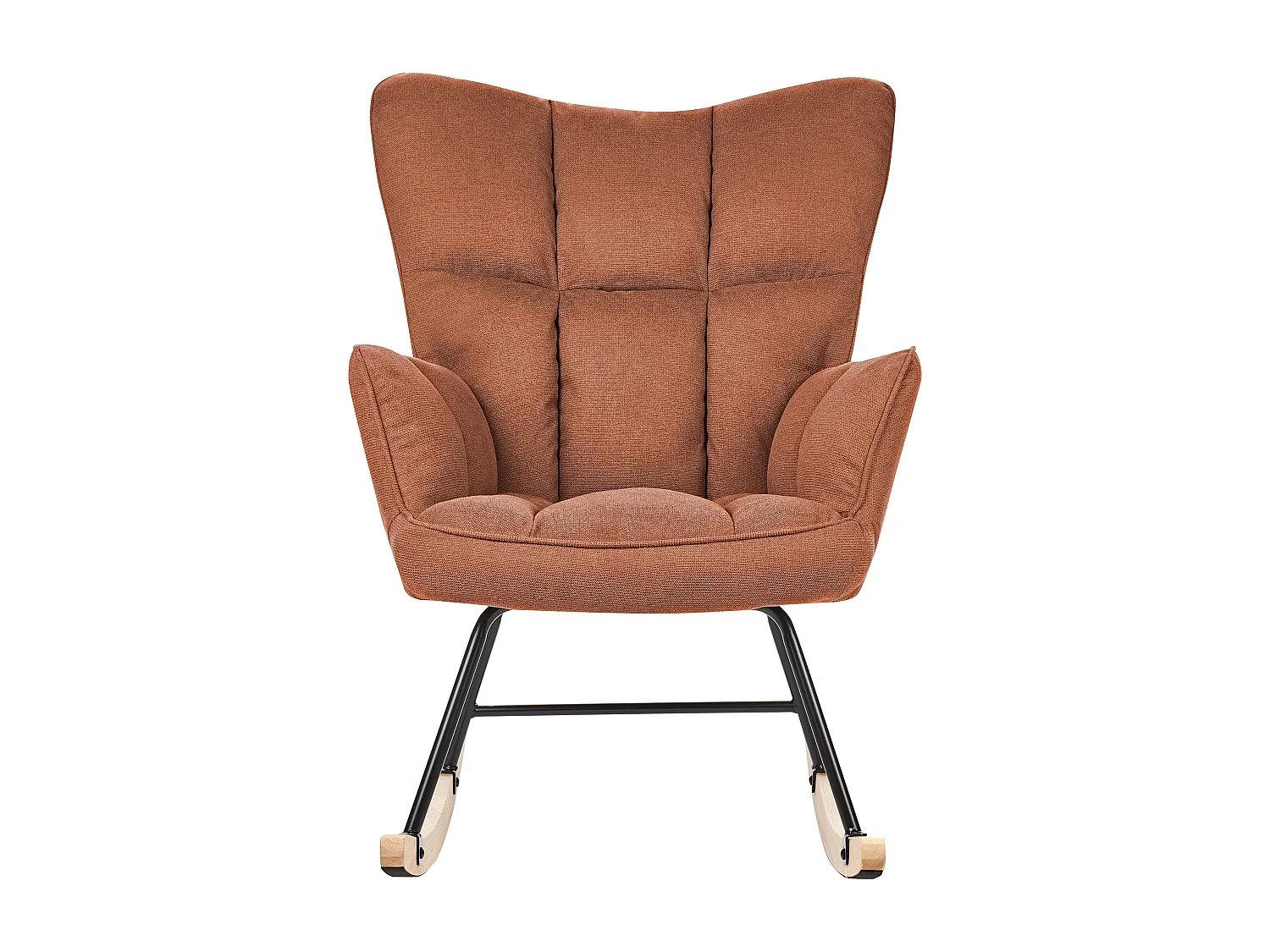 Schaukelsessel OULU Stoff Braun