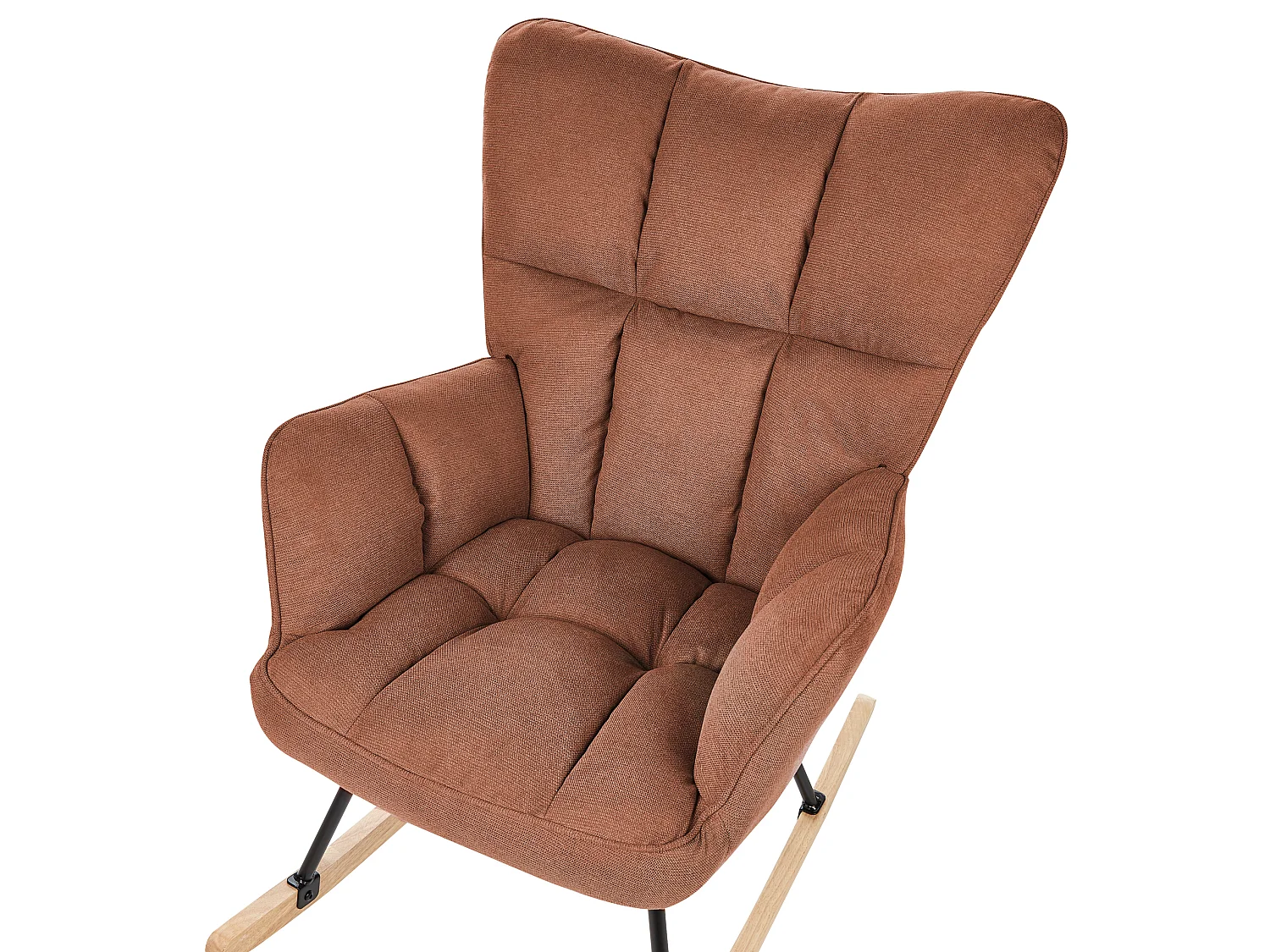 Rocking Chair OULU Fabric Brown